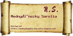 Mednyánszky Sarolta névjegykártya