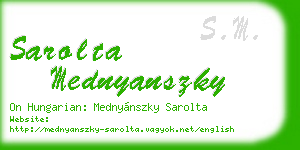 sarolta mednyanszky business card